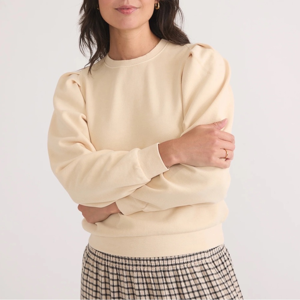 Marine Layer Enya Puff Sleeve Sweatshirt - Picture 3 of 10